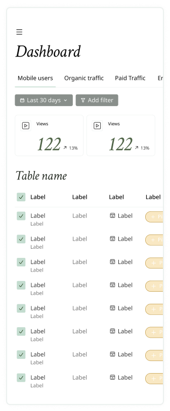 Dashboard Light Mode Preview