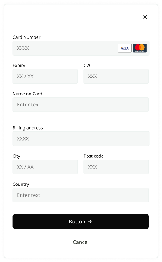 Payment Form Light Mode Preview