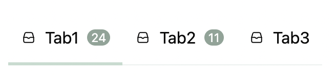 Tabs with minimal appearance