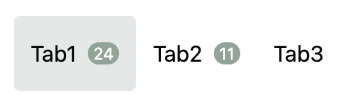 Tabs with reduced appearance